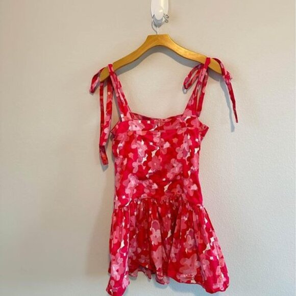Buddy Love Floral Hot Pink Flirtini Drop Waist Mini‎ Dress Sz S - Picture 6 of 7